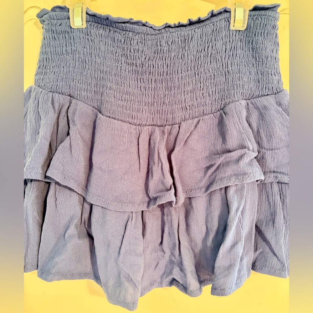 Hayden Girls Royal Blue Tiered Mini Skort Fully Lined Smocked Waist Sz Small - Picture 6 of 8
